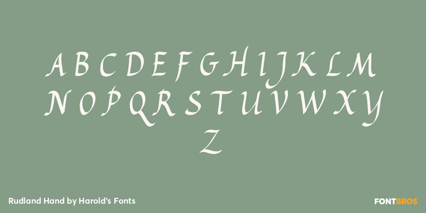 Rudland Hand Font Poster #1