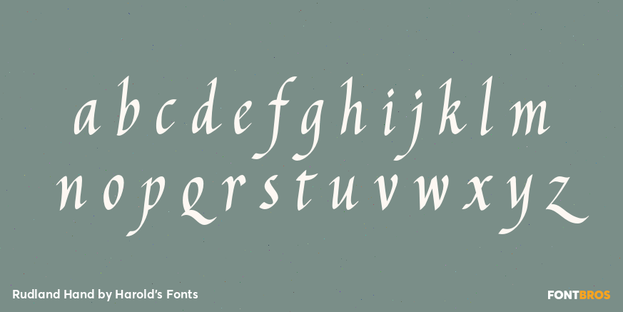 Rudland Hand Font Poster #1