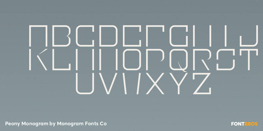Peony Monogram Font Poster #1
