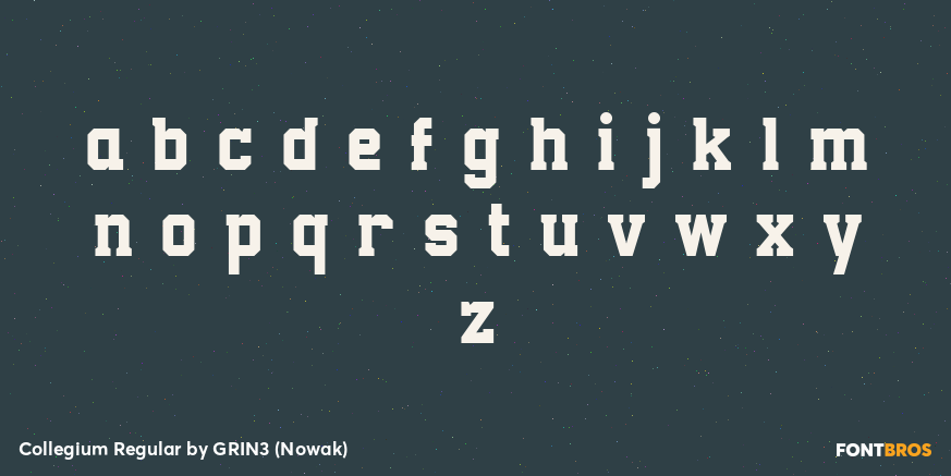 Collegium Regular Font Poster #3