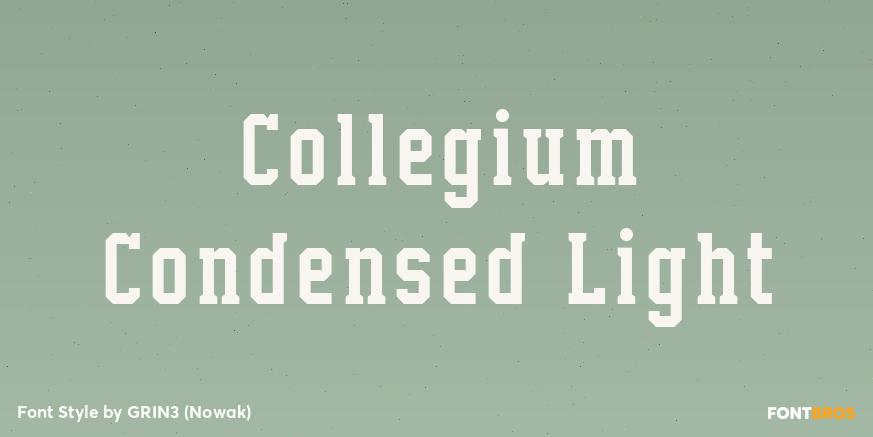 Collegium Condensed Light Poster