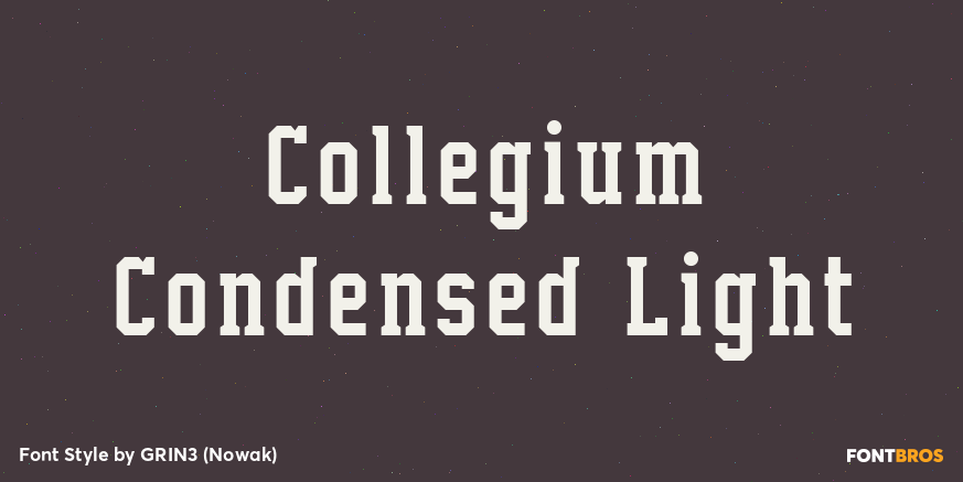 Collegium Condensed Light Poster