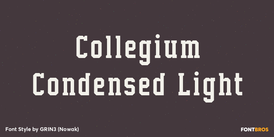 Collegium Condensed Light Poster