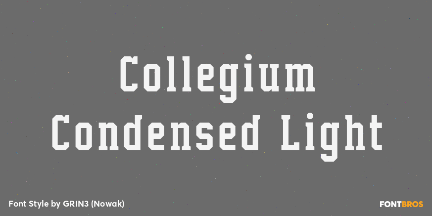 Collegium Condensed Light Poster