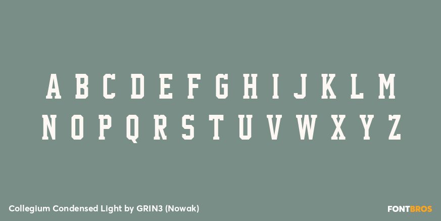 Collegium Condensed Light Font Poster #2