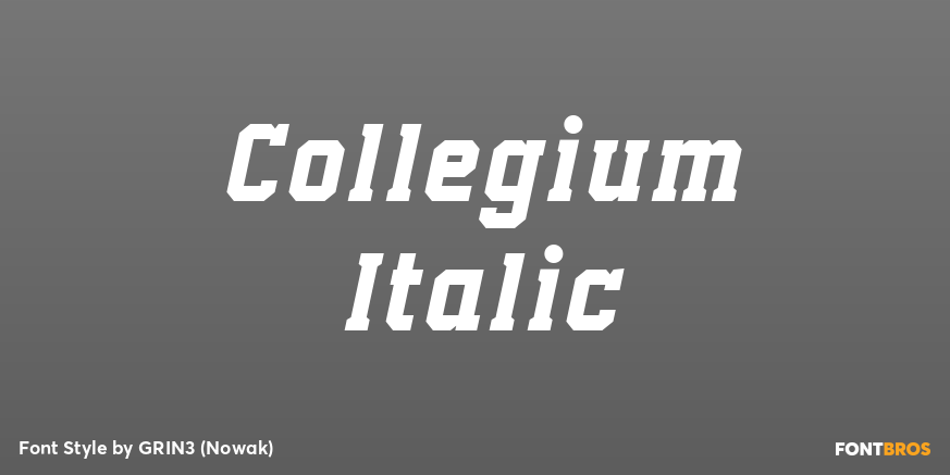 Collegium Italic Poster