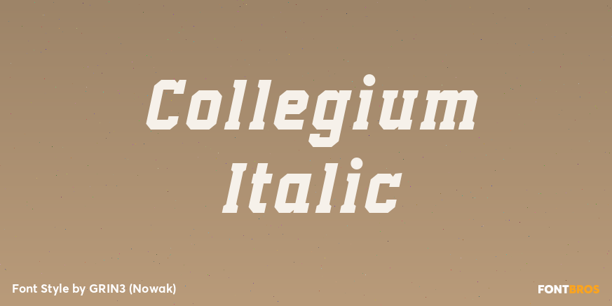 Collegium Italic Poster