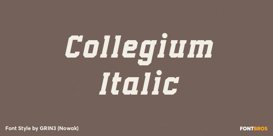 Collegium Italic Poster