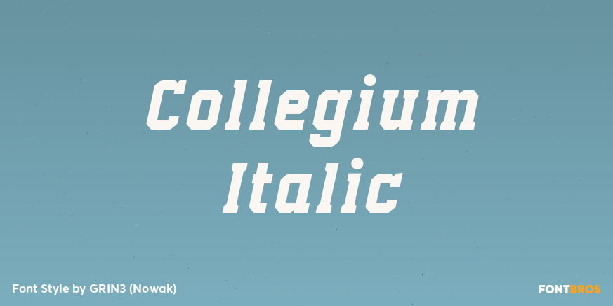 Collegium Italic Poster