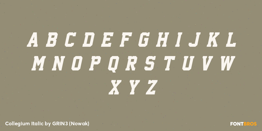 Collegium Italic Font Poster #2