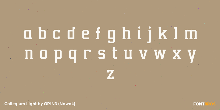 Collegium Light Font Poster #3