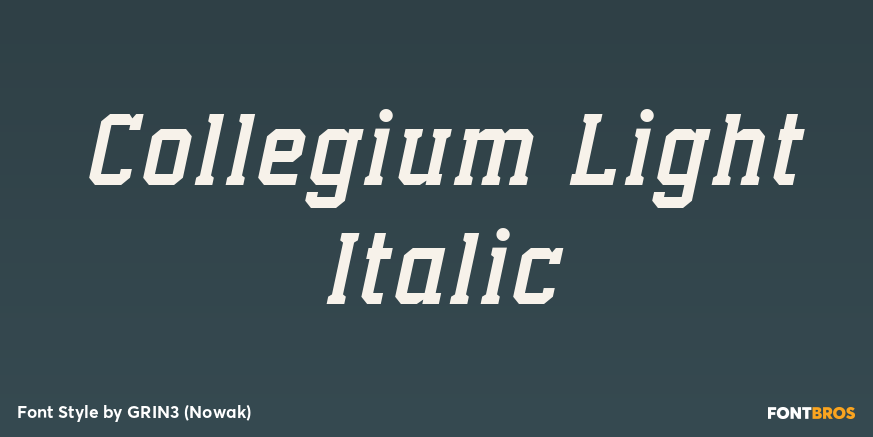 Collegium Light Italic Poster