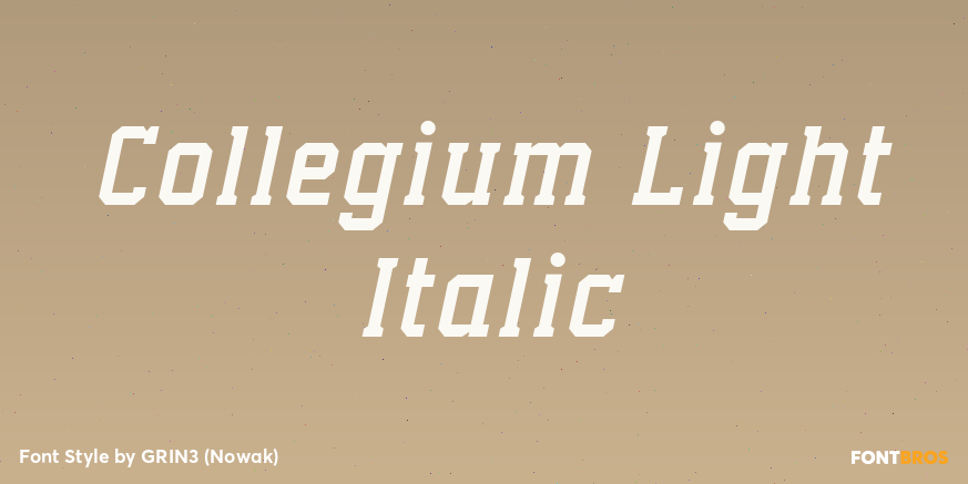 Collegium Light Italic Poster