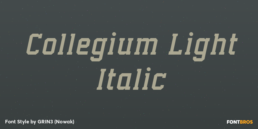 Collegium Light Italic Poster