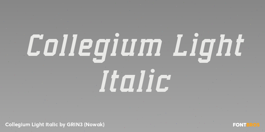Collegium Light Italic Poster