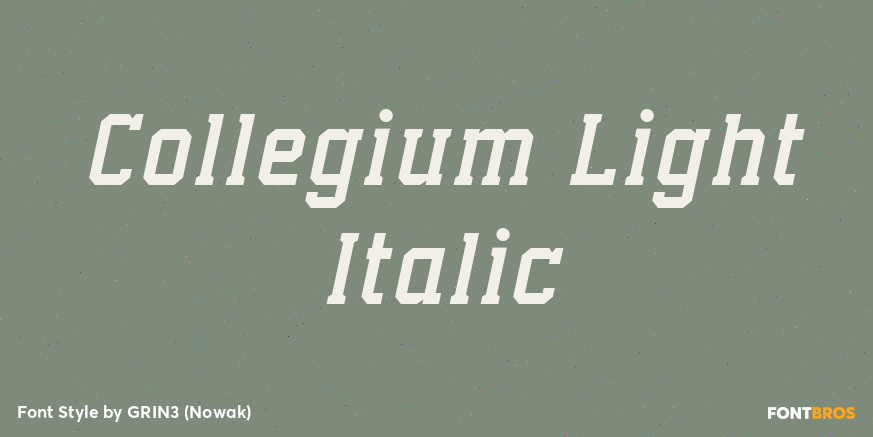 Collegium Light Italic Poster
