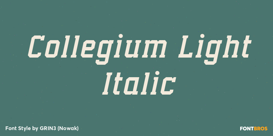 Collegium Light Italic Poster