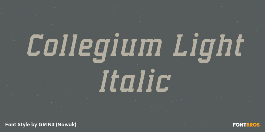 Collegium Light Italic Poster