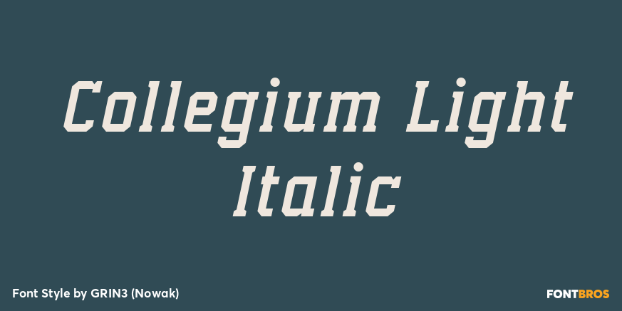 Collegium Light Italic Poster