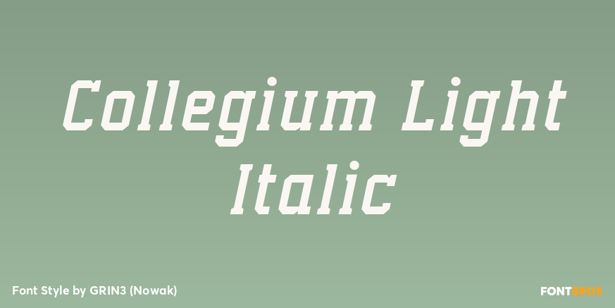 Collegium Light Italic Poster