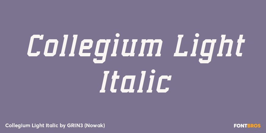 Collegium Light Italic Poster
