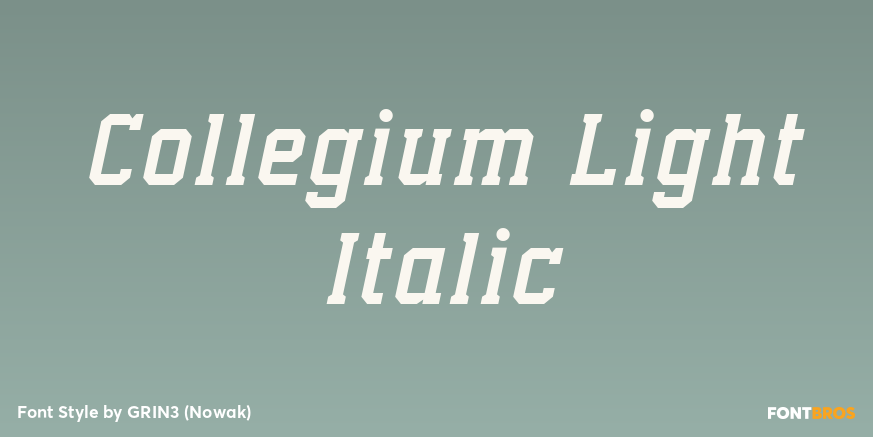 Collegium Light Italic Poster