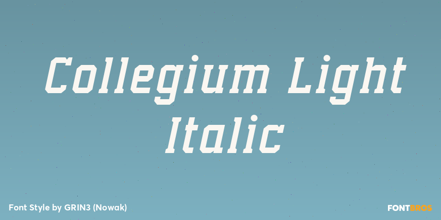 Collegium Light Italic Poster