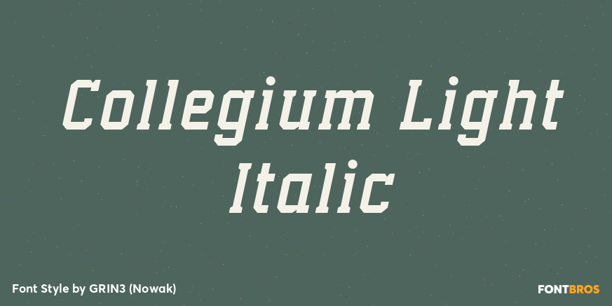 Collegium Light Italic Poster
