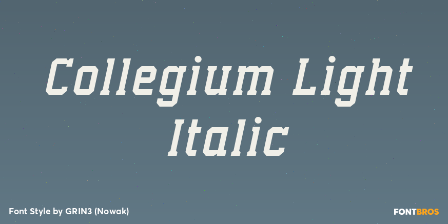 Collegium Light Italic Poster