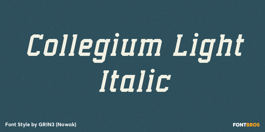 Collegium Light Italic Poster