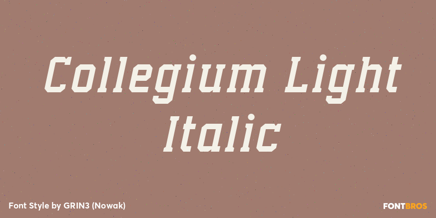 Collegium Light Italic Poster