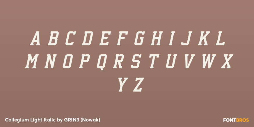 Collegium Light Italic Font Poster #1