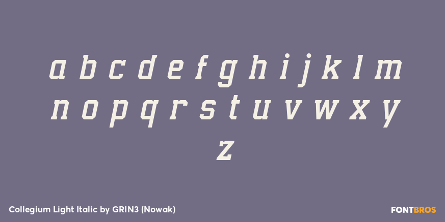 Collegium Light Italic Font Poster #1
