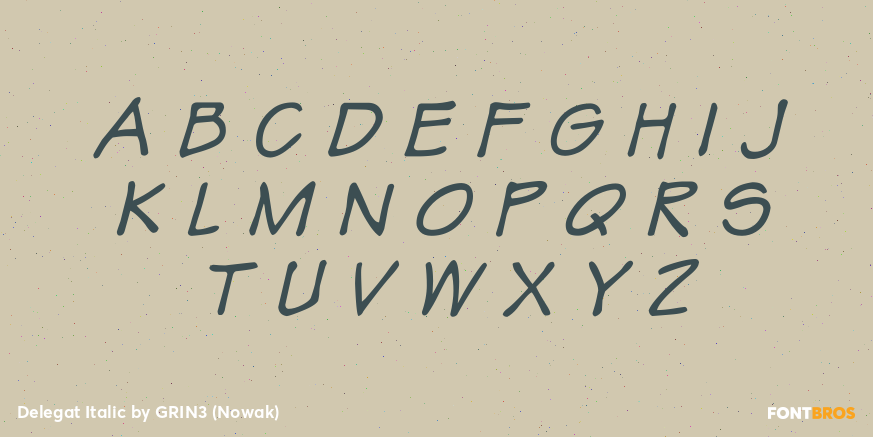 Delegat Italic Font Poster #2