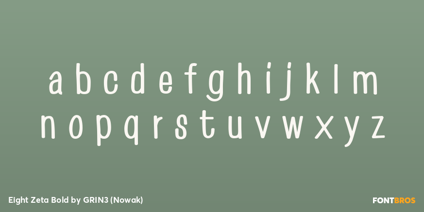 Eight Zeta Bold Font Poster #3