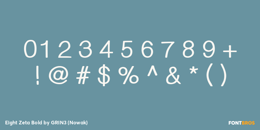 Eight Zeta Bold Font Poster #4