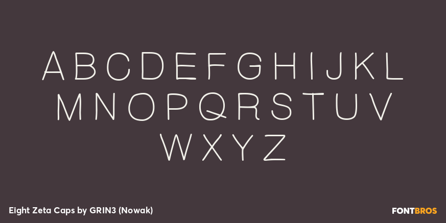 Eight Zeta Caps Font Poster #2