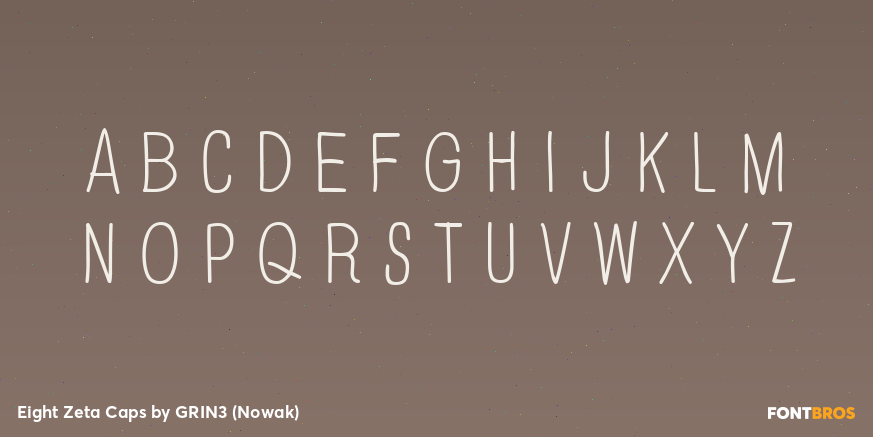 Eight Zeta Caps Font Poster #3