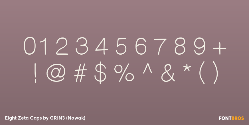 Eight Zeta Caps Font Poster #4