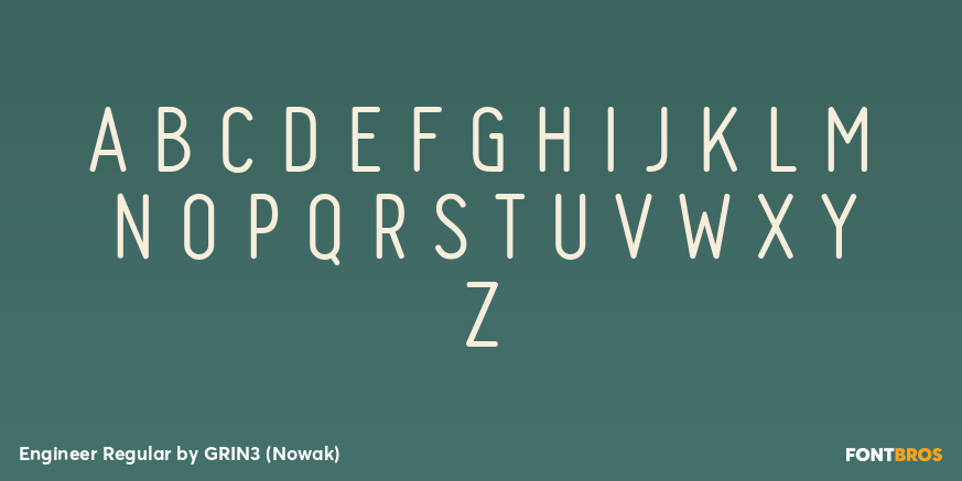 Engineer Regular Font Poster #2