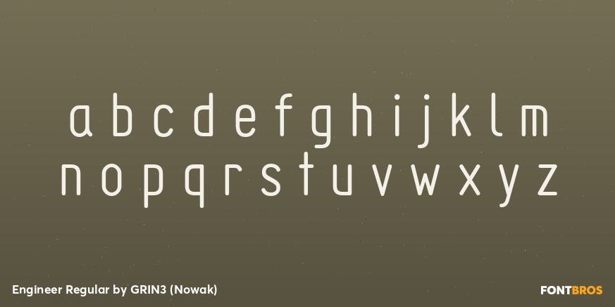 Engineer Regular Font Poster #3
