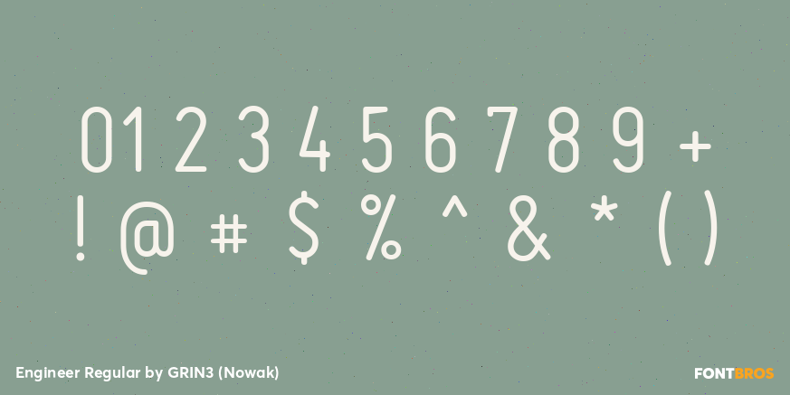 Engineer Regular Font Poster #4