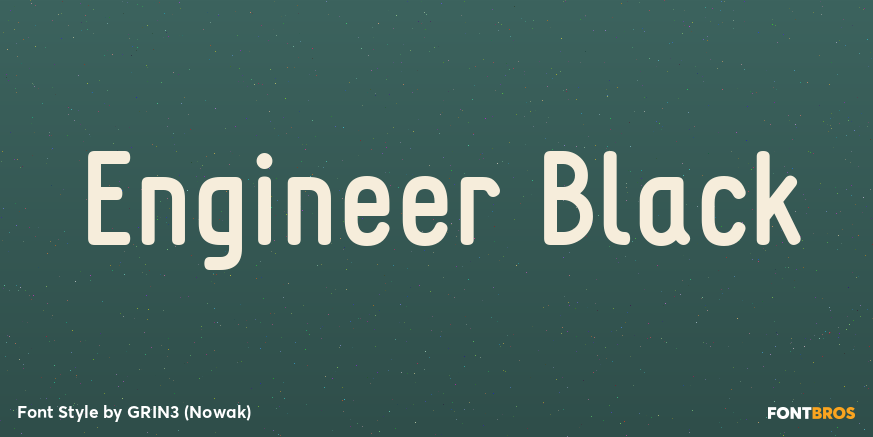 Engineer Black Poster