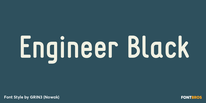 Engineer Black Poster