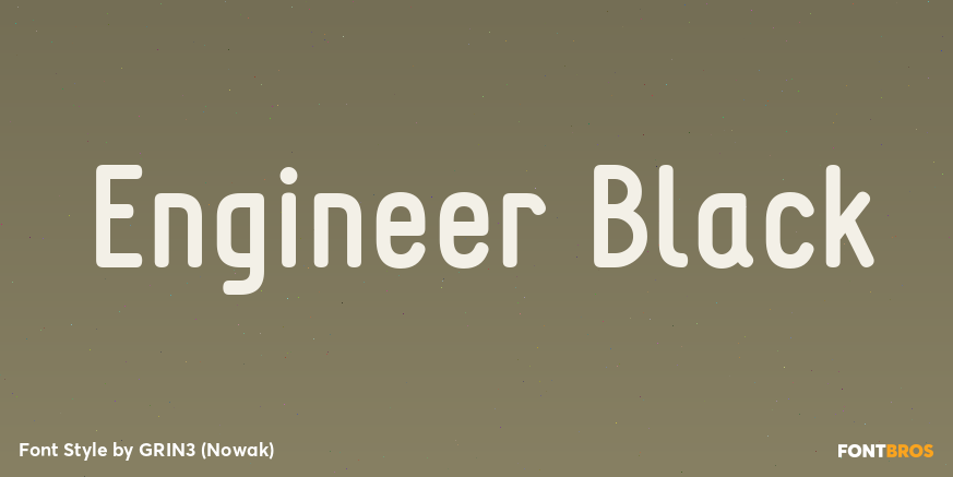 Engineer Black Poster