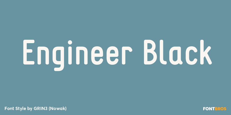 Engineer Black Poster