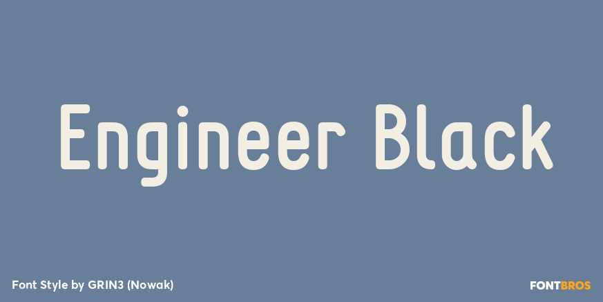 Engineer Black Poster