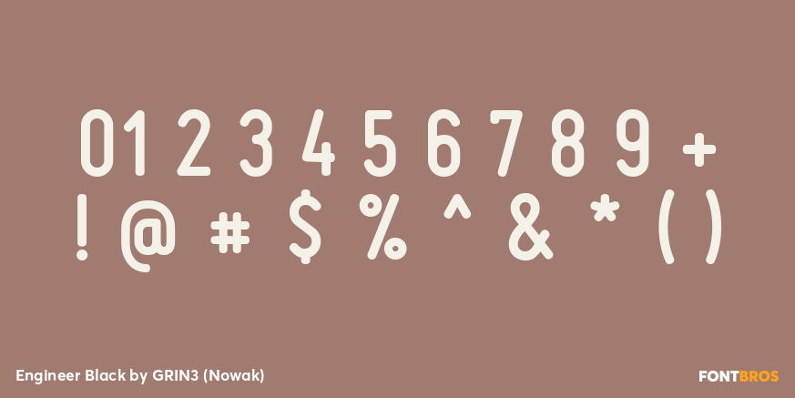Engineer Black Font Poster #1