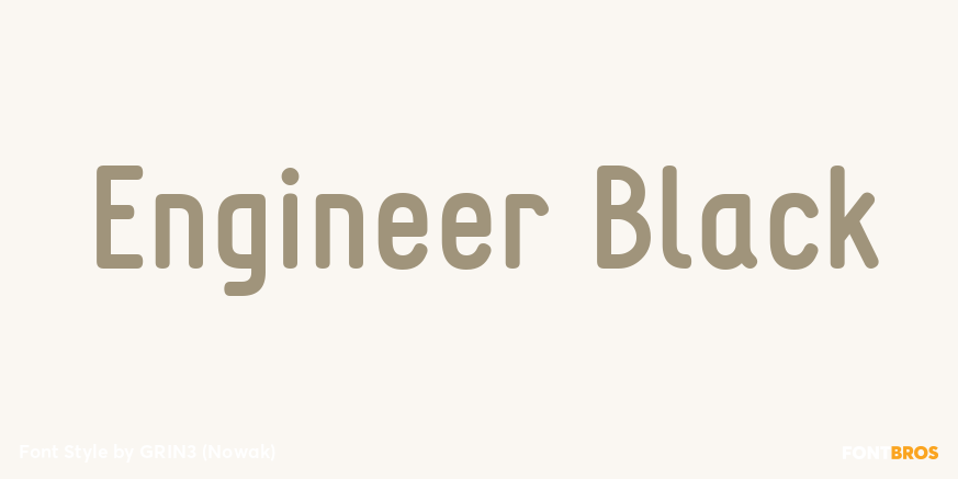 Engineer Black Poster