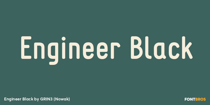 Engineer Black Poster